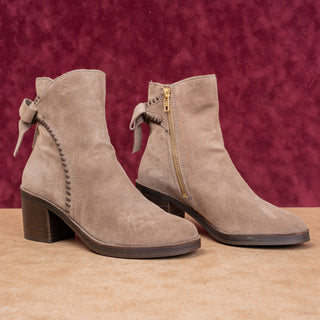UGG Women Fraise Taupe Classic Western Boho Cottage Zip Bow Boots sz 7US EUR38