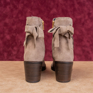UGG Women Fraise Taupe Classic Western Boho Cottage Zip Bow Boots sz 7US EUR38