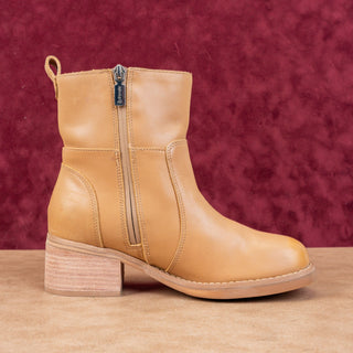 Blondo Women Carmine Banana Leather Zip Waterproof Moto Ankle Boots sz 8