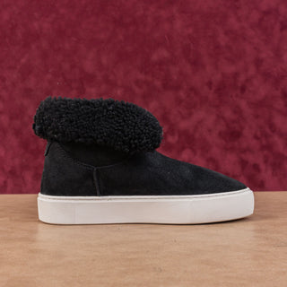 UGG Australia Lynus Women Suede Black Shearling Sneakers Ankle Boots sz 7.5