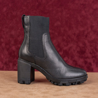 rag&bone Women Shiloh Black Grain Leather Platform Heel Boots size 9-9.5US EUR40