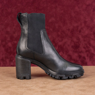 rag&bone Women Shiloh Black Grain Leather Platform Heel Boots size 9-9.5US EUR40