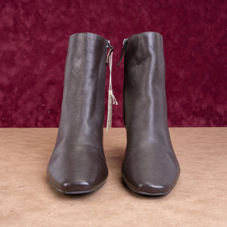 Sanctuary Women Sleek Brown Leather Fashion Dress Ankle Boots sz 8