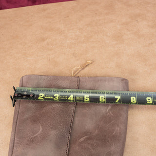 Born Women Braydon Dark Brown Distress Leather Farm Riding Knee Boots sz 7.5