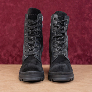 Veronica Beard Women Westport Water Resistant Black Suede Chunky Boots sz 9.5