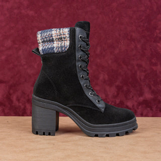 Veronica Beard Women Westport Water Resistant Black Suede Chunky Boots sz 9.5