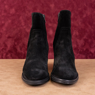 Aquatalia Women Janella Weatherproof Black Suede Office Dress Zip Boots sz 11