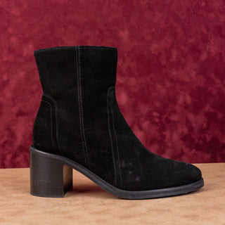 Aquatalia Women Janella Weatherproof Black Suede Office Dress Zip Boots sz 11