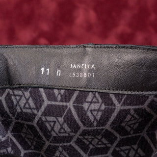 Aquatalia Women Janella Weatherproof Black Suede Office Dress Zip Boots sz 11