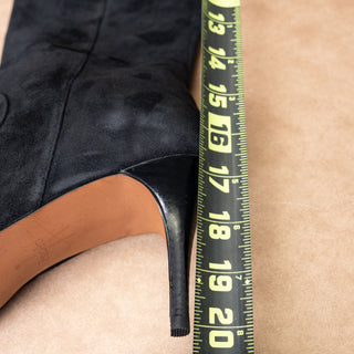 Linea Paolo Women Wide Calf Dress Office Black Suede Zip Fashion Tall Boots 11