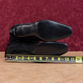 Nine West Women Richie Black Suede Wide Calf Pointy Toe Knee Boots sz 10