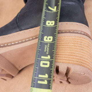 Free People Women Mel Slouch Black Leather Platform Festival Boots sz 8.5