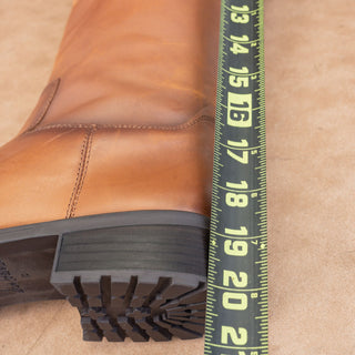 Sam Edelman Women Drina Tan Leather Snip Toe Lug Riding Boots size 10
