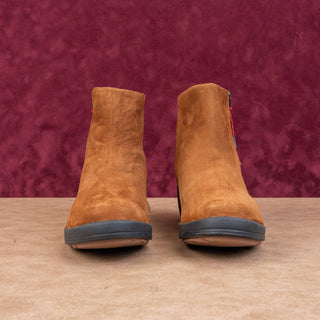 Bogs Women Vista Rugged Cognac Suede Zip Waterproof Ankle Boots sz 6US EUR37