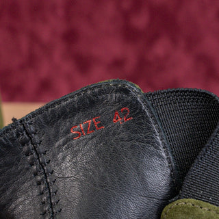 Staud Women Palomino Green Suede Narrow Fit Fabric Chelsea Boots 11US EUR42