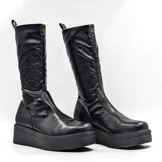 Vagabond Women Tara Y2k 90s Vintage Platform Black Leather Boots Size 10US EUR40