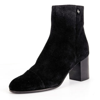 Zadig & Voltaire Women Black Suede Zip Dressy Ankle Boots sz 9US EUR39