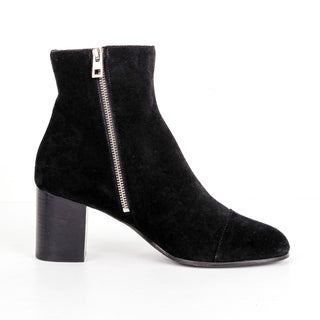 Zadig & Voltaire Women Black Suede Zip Dressy Ankle Boots sz 9US EUR39