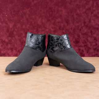 Ros Hommerson Women Riley Black Faux Leather Zip Office Dress Boots 10US EUR41