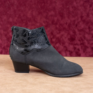Ros Hommerson Women Riley Black Faux Leather Zip Office Dress Boots 10US EUR41