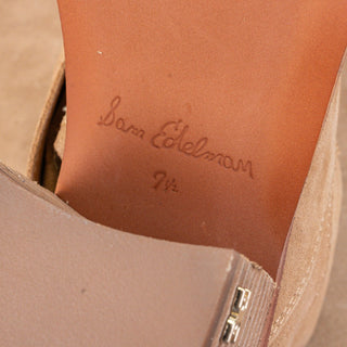 Sam Edelman Women Soyer Caramel Brown Zip Stack Heel Knee Boots sz 7.5