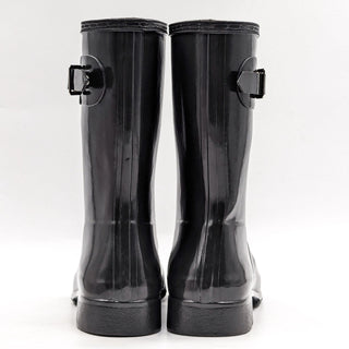 Hunter Women Original Tour Short Gloss Green Ruber Rain Boots 10US EUR42