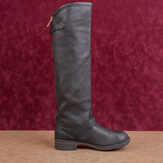 Steve Madden Women Vintage Retro Y2K Black Leather Festival Moto Boots 6US EUR36