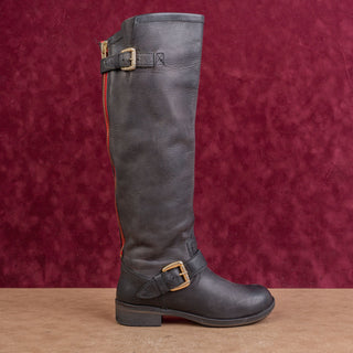 Steve Madden Women Vintage Retro Y2K Black Leather Festival Moto Boots 6US EUR36