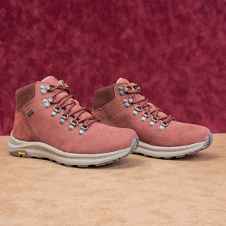 Merrell Women Ontario Mid Lace-up Vibram Mountain Walking Hiking Boots sz 7.5