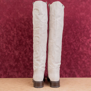 Ross&Snow Women Elena Artic Grey OTK Warm Shearling Lined Boots sz 10US EUR 41