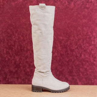 Ross&Snow Women Elena Artic Grey OTK Warm Shearling Lined Boots sz 10US EUR 41