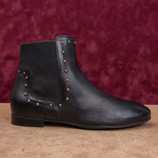 Cordani Women Stud Black Leather Zip Ankle Fashion Ankle Boots sz 9.5US EUR40