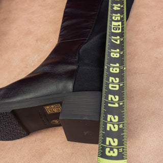Stuart Weitzman Women 5050 Boot Black Leather Nappa Collection OTK Boots sz 6.5