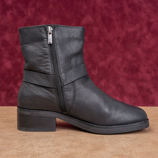 Sole Society Women Black Leather Festival Party Moto Zip Boots 7.5US EUR38