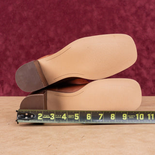 Steve Madden Women Woodstock Brown Leather Retro Square Toe Boots sz 9.5