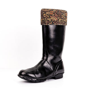 BOGS Women Alex Wellis Black Rubber Waterproof Rain Knee Boots sz 10