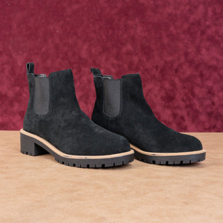 Blondo Women Mathilda Black Suede Waterproof Dress Chelsea Ankle Boots sz 9