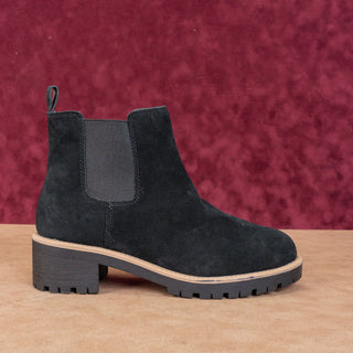 Blondo Women Mathilda Black Suede Waterproof Dress Chelsea Ankle Boots sz 9