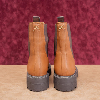 Sam Edelman Women Laguna Brown Leather Comfort Chelsea Ankle Boots sz 10