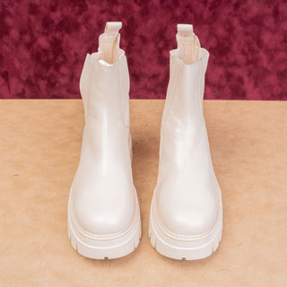 Ash Women Ivory Leather Festival Party Platform Ankle Chelsea Boots 10.5US EUR41