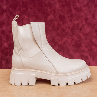 Ash Women Ivory Leather Festival Party Platform Ankle Chelsea Boots 10.5US EUR41