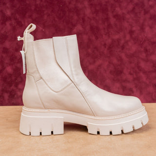Ash Women Ivory Leather Festival Party Platform Ankle Chelsea Boots 10.5US EUR41