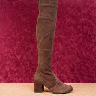 Stuart Weitzman Tieland Capuccino Back Lace Suede Boots size 9.5US EUR40