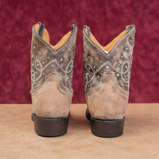 Miz Mooz Women Cozumel Distressed Leather Rodeo Western Cowboy Ankle Boots sz 8