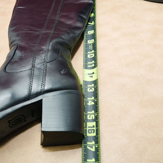 Born Women Harding Western Riding Black Leather Tall Boots sz 7.5