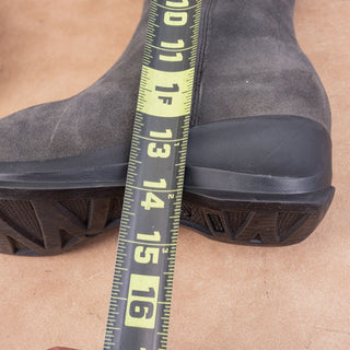La Canadienne Women Lizza Grey Suede Zip Waterproof Fashion Tall Boots sz 8