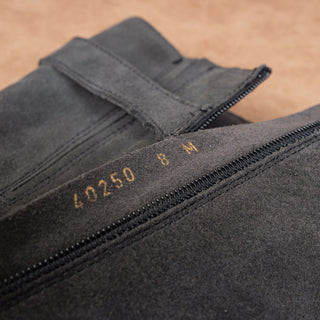 La Canadienne Women Lizza Grey Suede Zip Waterproof Fashion Tall Boots sz 8