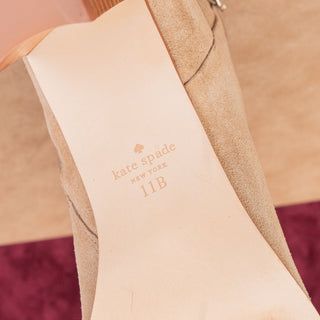 Kate Spade New York Women Madison Beige Suede Fashion Ankle Boots sz 11