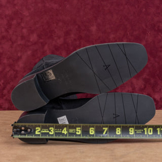 Aquatalia Women Ravel Weatherproof Black Suede Office Dress Zip Knee Boots 9.5