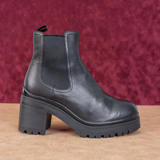 Jeffrey Campbell Escob Platform Black Leather Festival Chelsea boots sz 9.5